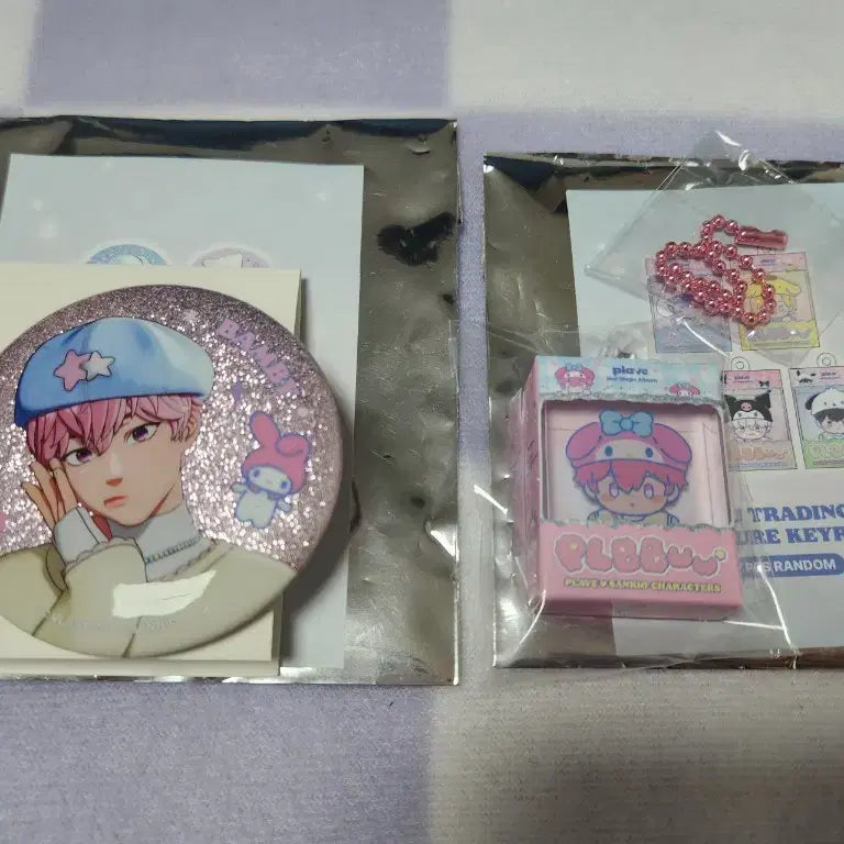 [BUNJANG] PLAVE Bambi Bundle Set Can Badge + Miniature Keyring / 플레이브 뿌 밤비 캔뱃지+미니어처 키링 일괄 양도