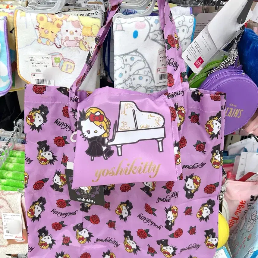 [BUNJANG] Sanrio Hello Kitty Yoshikitty Rose Eco Bag / 일본수입 산리오헬로키티 로즈요시키티에코백 요시키티장미장바구니