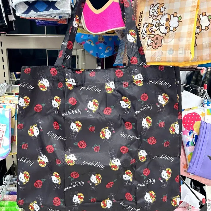 [BUNJANG] Sanrio Hello Kitty Yoshikitty Rose Eco Bag / 일본수입 산리오헬로키티 로즈요시키티에코백 요시키티장미장바구니