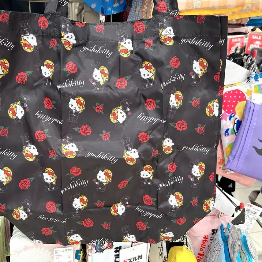 [BUNJANG] Sanrio Hello Kitty Yoshikitty Rose Eco Bag / 일본수입 산리오헬로키티 로즈요시키티에코백 요시키티장미장바구니