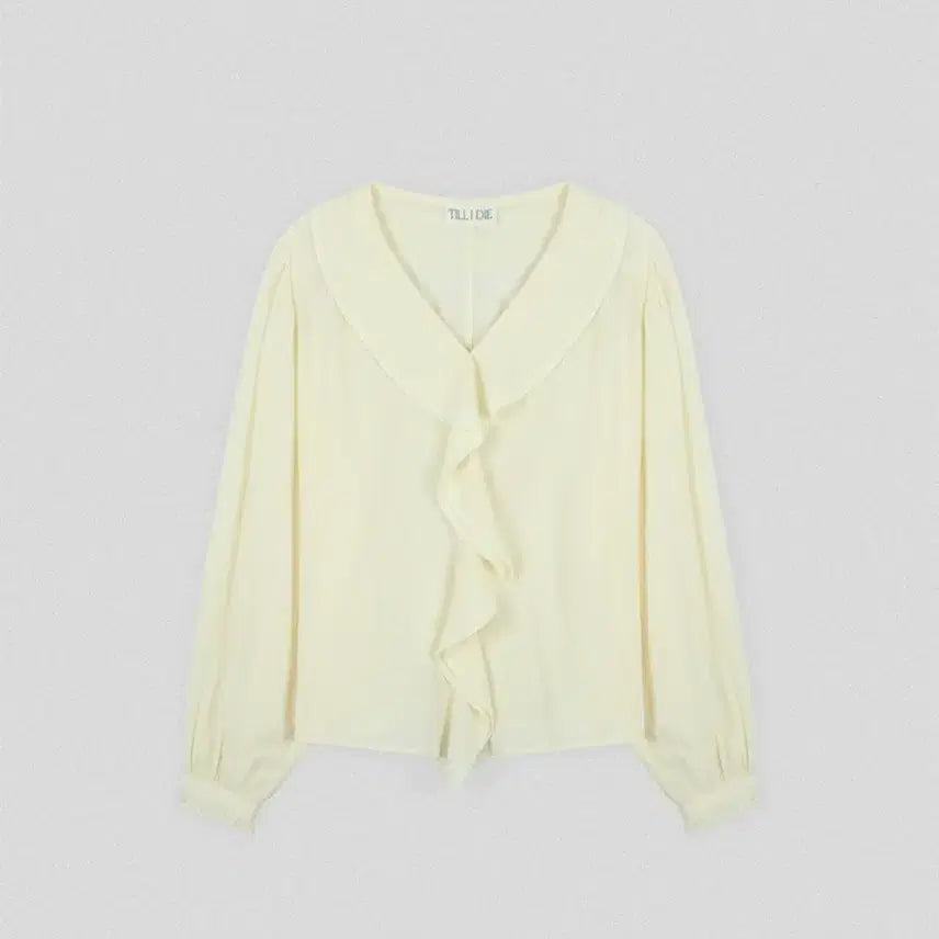 [BUNJANG] Til I Die Flow Ruffle Blouse / 틸아이다이 블라우스 Flow Ruffle blouse 아이보리 새상품