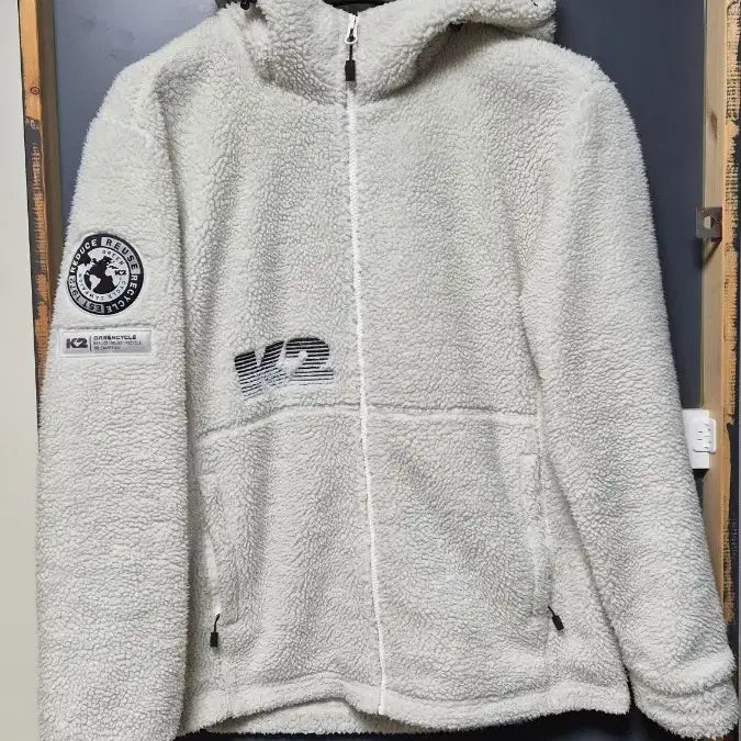[BUNJANG] K2 Fleece Jacket Ivory / 100)K2 후리스 플리스 자켓 아이보리