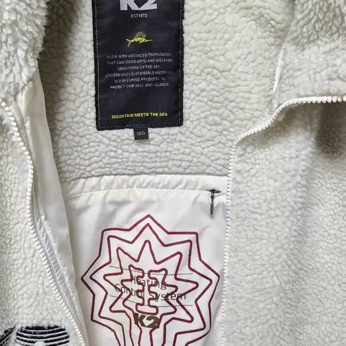 [BUNJANG] K2 Fleece Jacket Ivory / 100)K2 후리스 플리스 자켓 아이보리