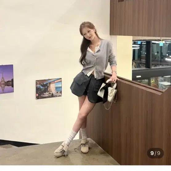 [BUNJANG] Post Motion Layered Knit Cardigan / 새상품 포스트모니션 포타 레이어드 배색 가디건