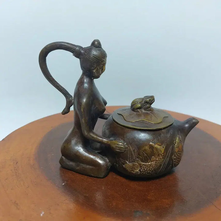 [BUNJANG] Woman Statue Teapot Ornament / 동  주전자 여인상- 만물당. 소품용. 장식용