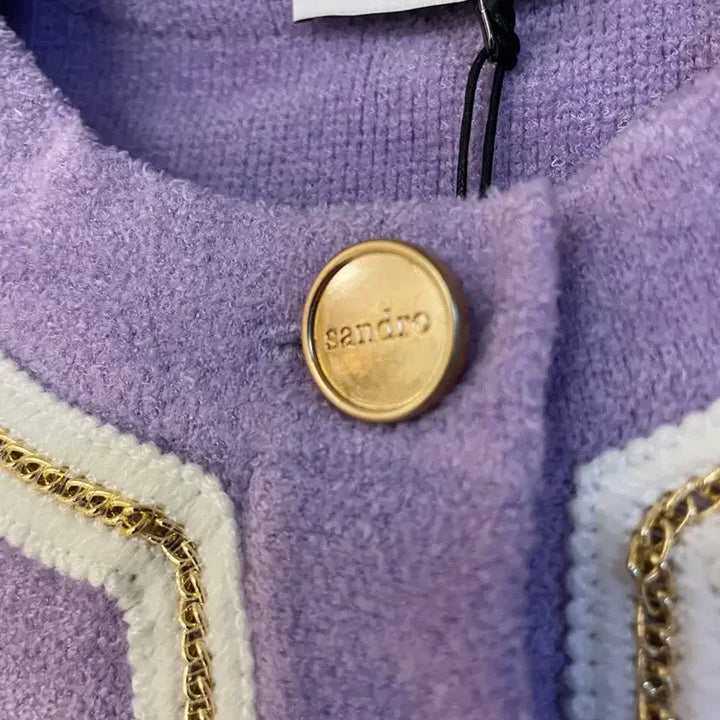 [BUNJANG] Sandro Terry Cardigan (Lavender) - Size 80 / 산드로 라이닝 테리 가디건 80사이즈