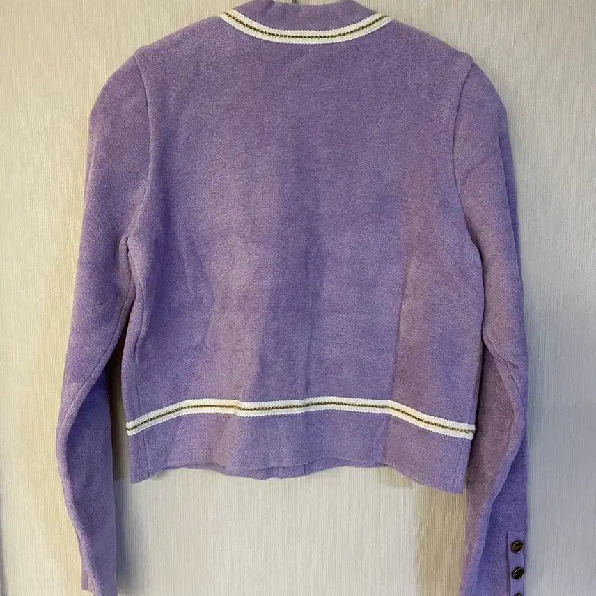 [BUNJANG] Sandro Terry Cardigan (Lavender) - Size 80 / 산드로 라이닝 테리 가디건 80사이즈