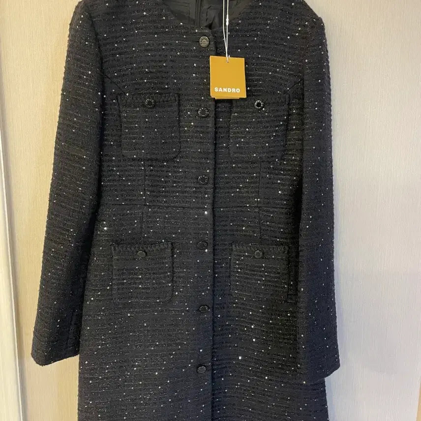 [BUNJANG] Sandro Sequin Tweed Mini Dress Size 36 / 산드로 스팽글 트위드 미니 드레스 36사이즈