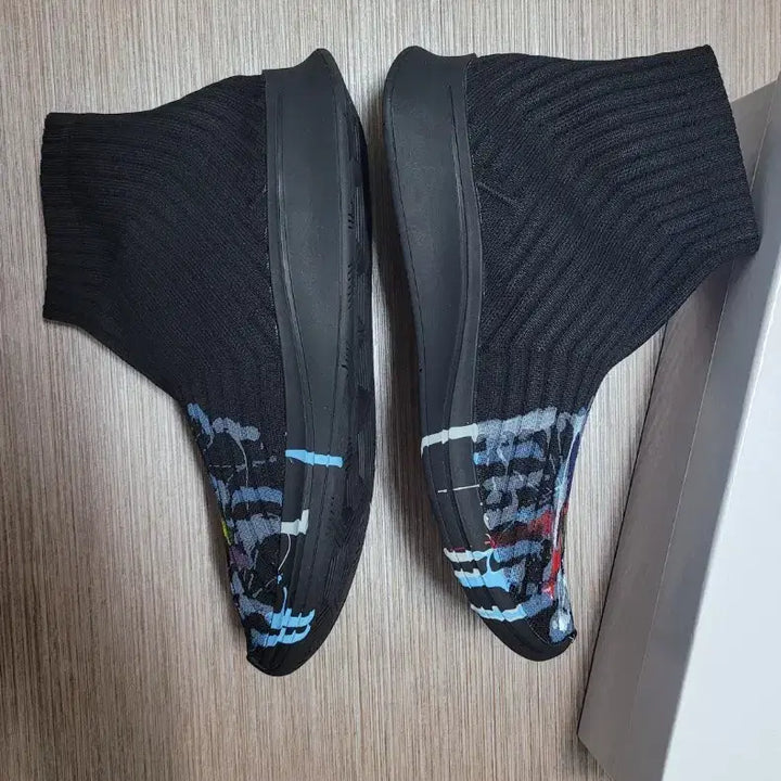 [BUNJANG] Men's Knit Slip-on High-Top Sneakers / 새상품)남성 니트소재 슬립온 부츠 하이탑 스니커즈 270~290