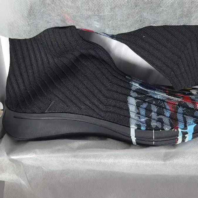 [BUNJANG] Men's Knit Slip-on High-Top Sneakers / 새상품)남성 니트소재 슬립온 부츠 하이탑 스니커즈 270~290