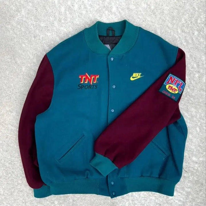 [BUNJANG] Nike NFL TNT Sports Varsity Jacket / 90s 나이키 NFL TNT 스포츠 바시티 자켓