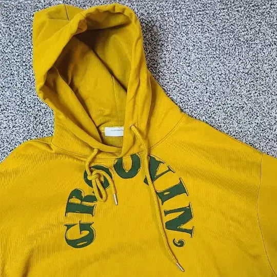 [BUNJANG] Custom Yellow Hoodie / 커스템 옐로우 후드티