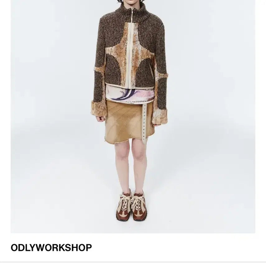 [BUNJANG] Oddly Workshop Knit Fur Jacket (Size: S) / 오들리워크샵 퍼자켓 스몰 니트퍼자켓
