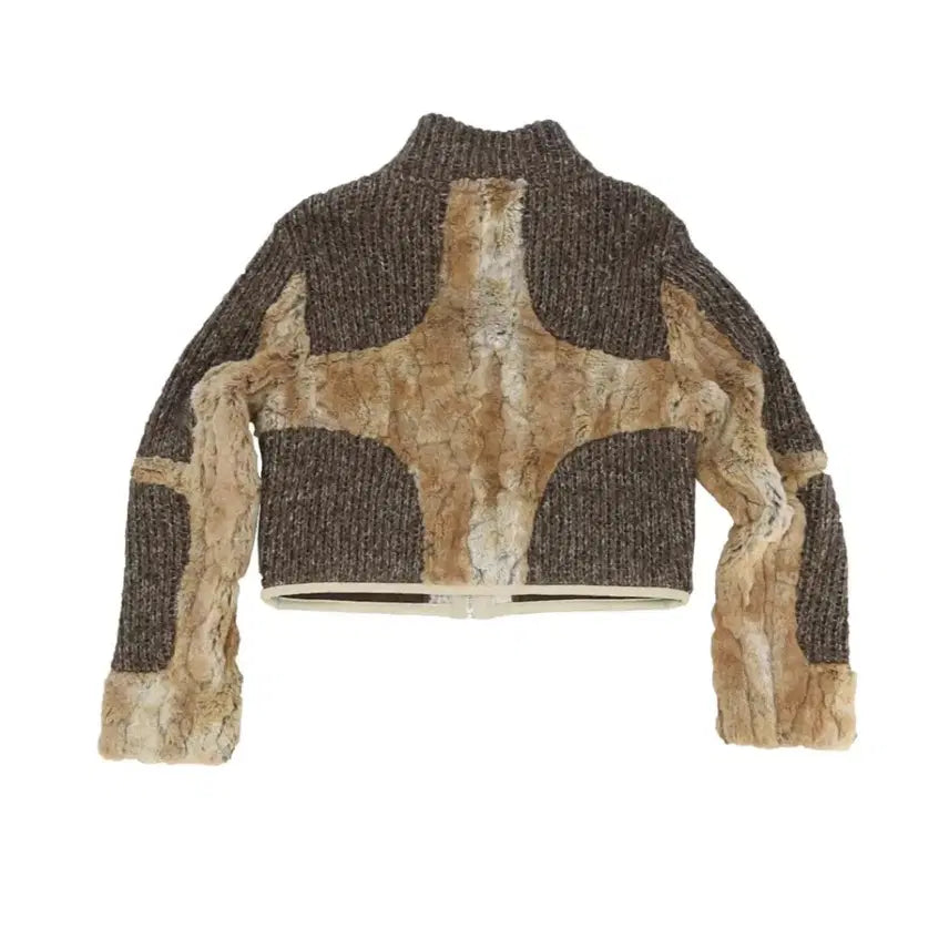 [BUNJANG] Oddly Workshop Knit Fur Jacket (Size: S) / 오들리워크샵 퍼자켓 스몰 니트퍼자켓