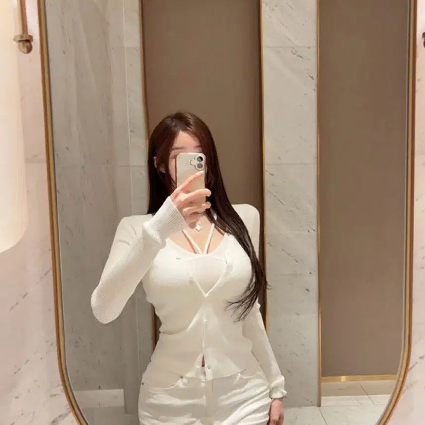 [BUNJANG] Miel Knit Set (White) / 수입의류 미엘 니트 세트(화이트1장)