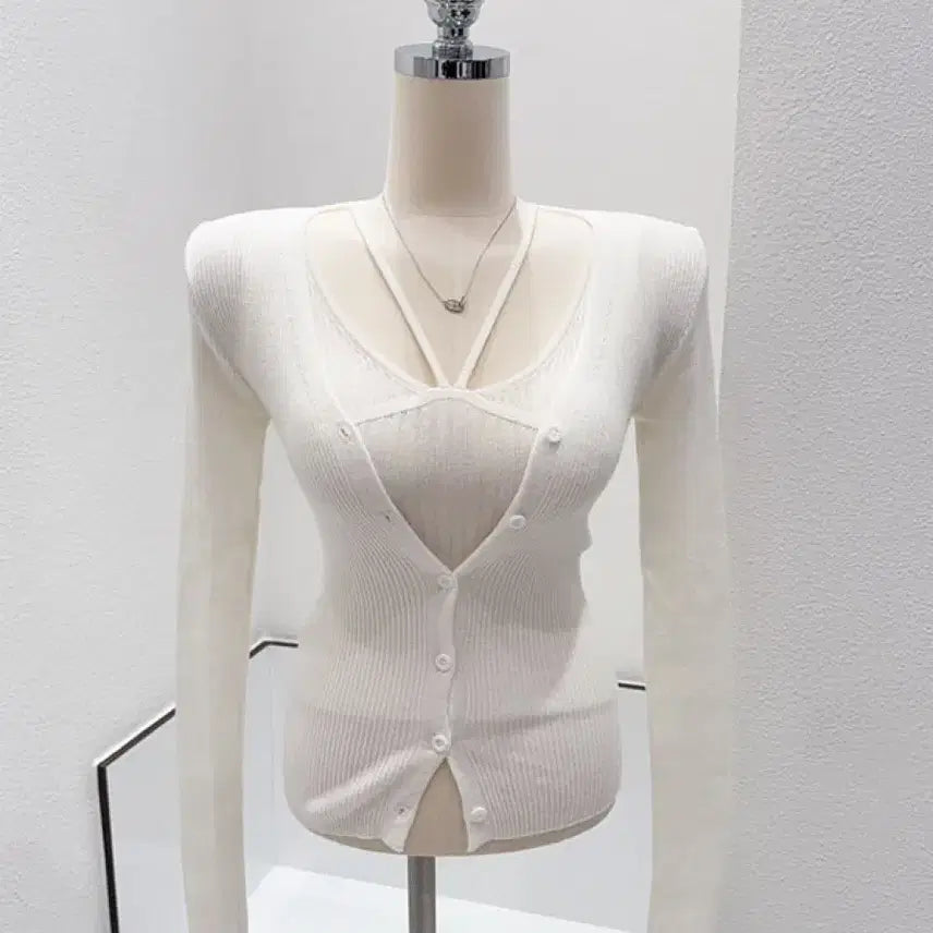 [BUNJANG] Miel Knit Set (White) / 수입의류 미엘 니트 세트(화이트1장)