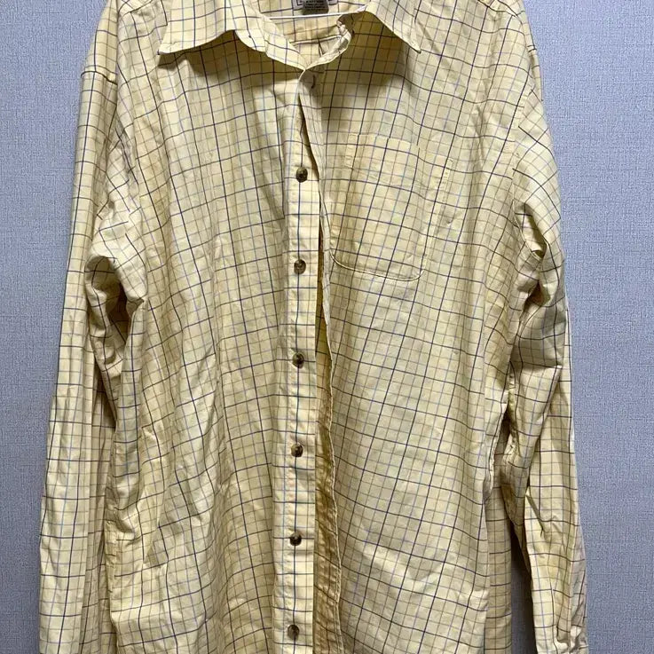 [BUNJANG] LLBean Yellow Check Flannel Shirt 2XL / LLBean 옐로우 체크 남방 2XL