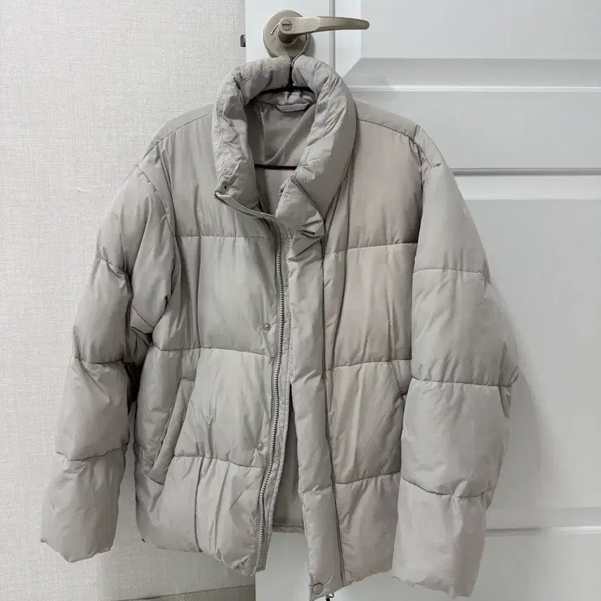 [BUNJANG] Spao Short Padded Jacket (Gray) - Size M / 스파오 숏패딩 M사이즈