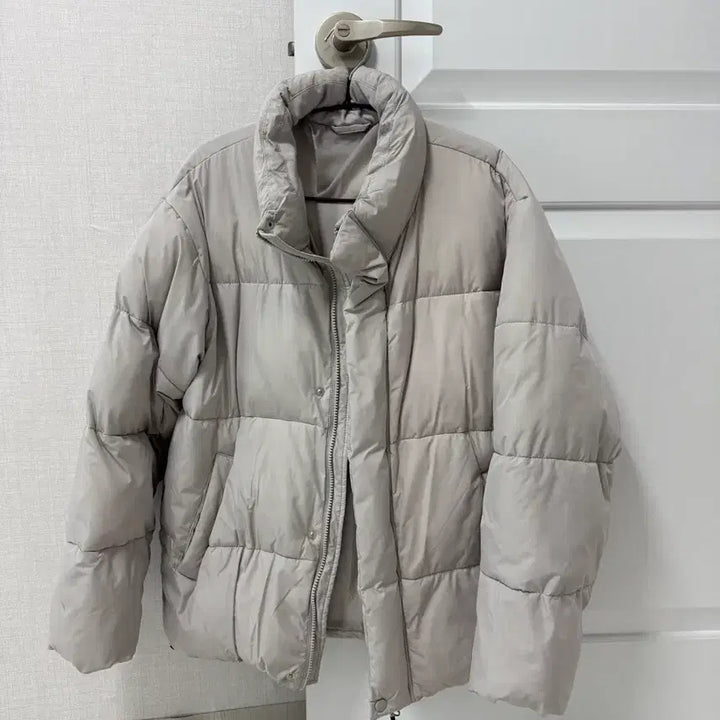 [BUNJANG] Spao Short Padded Jacket (Gray) - Size M / 스파오 숏패딩 M사이즈