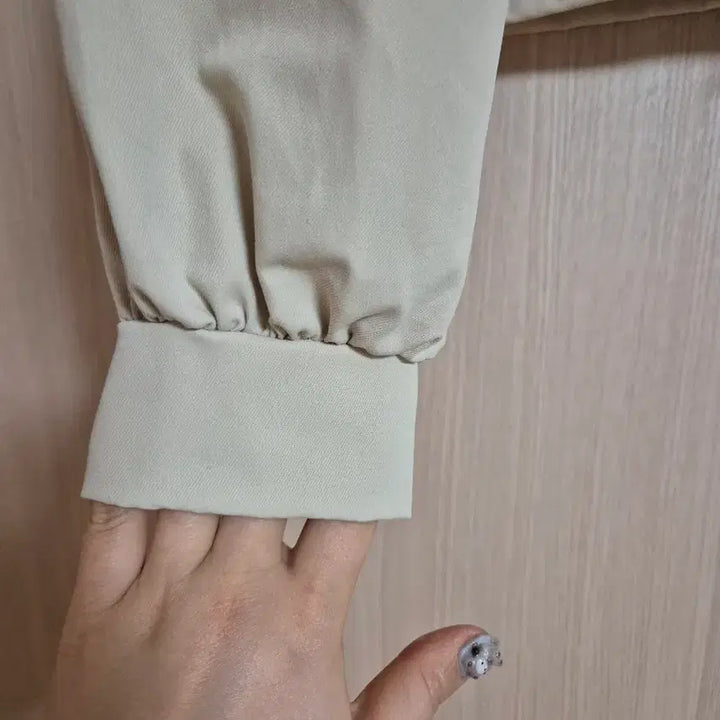 [BUNJANG] Ivory Crop Field Jacket / 빅사이즈 아이보리색 크롭 야상 점퍼 55 66 77 88