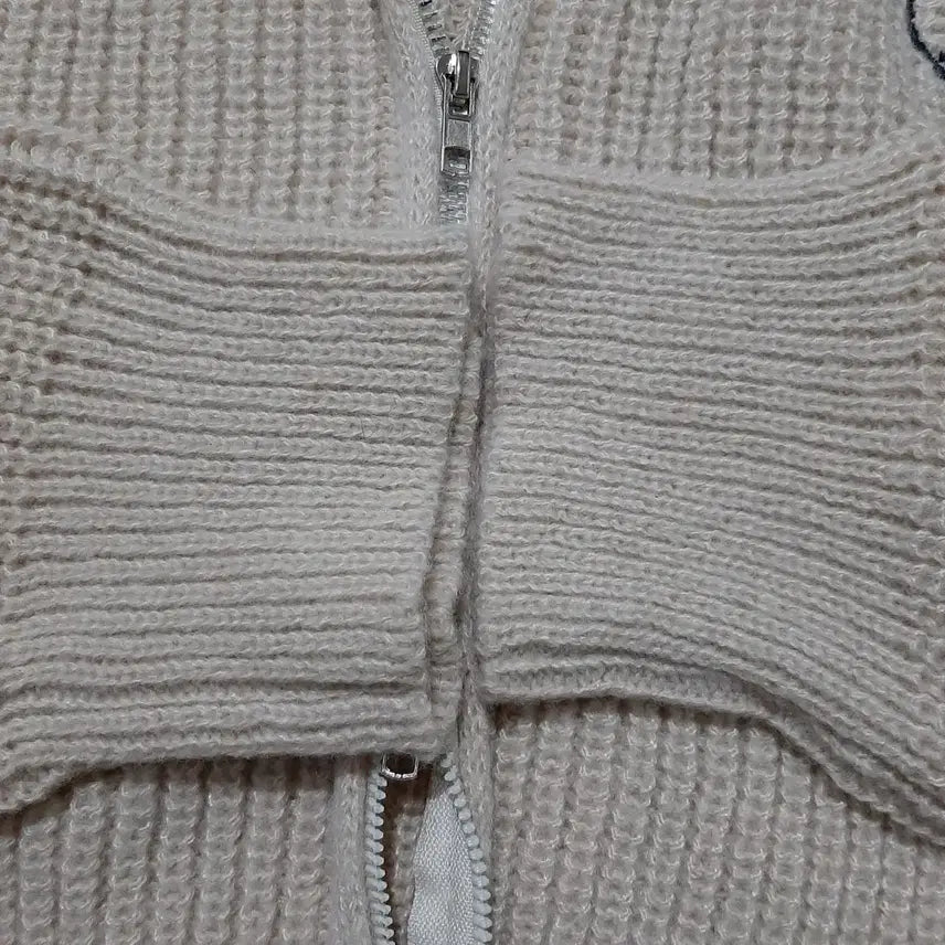 [BUNJANG] Fashion Two-Way Knit Zip-Up / (새상품)Fashion 투웨이 니트 집업