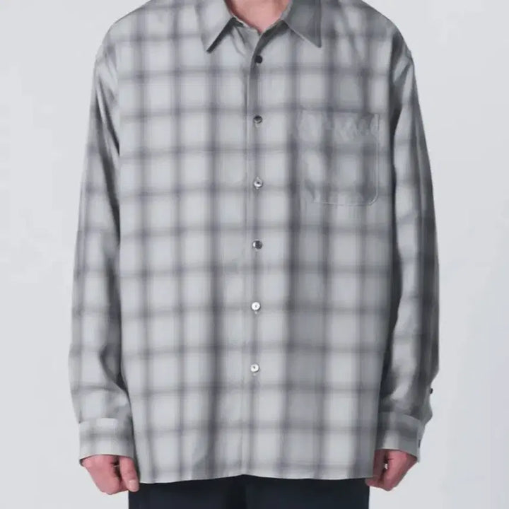 [BUNJANG] PASSER Daily Check Shirt M Grey / 파세르 데일리 체크셔츠 M 그레이