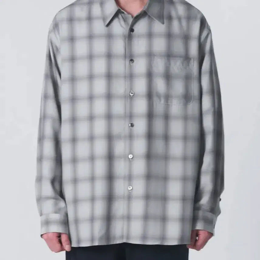 [BUNJANG] PASSER Daily Check Shirt M Grey / 파세르 데일리 체크셔츠 M 그레이