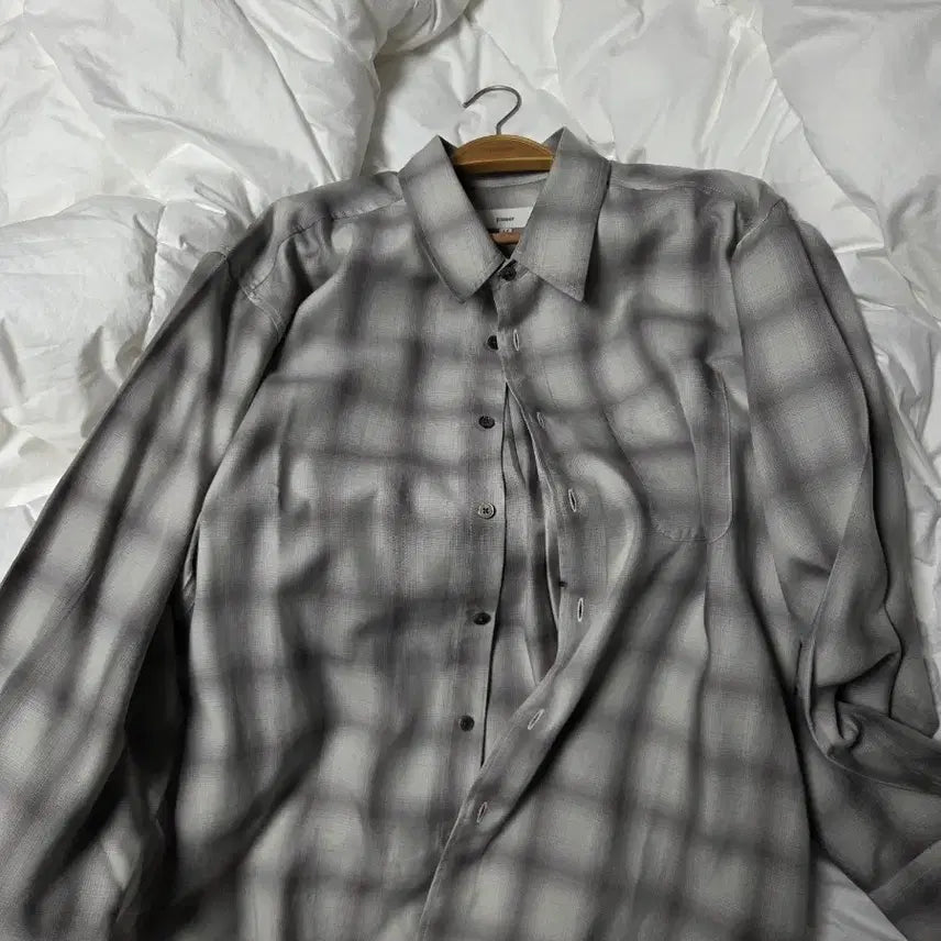 [BUNJANG] PASSER Daily Check Shirt M Grey / 파세르 데일리 체크셔츠 M 그레이