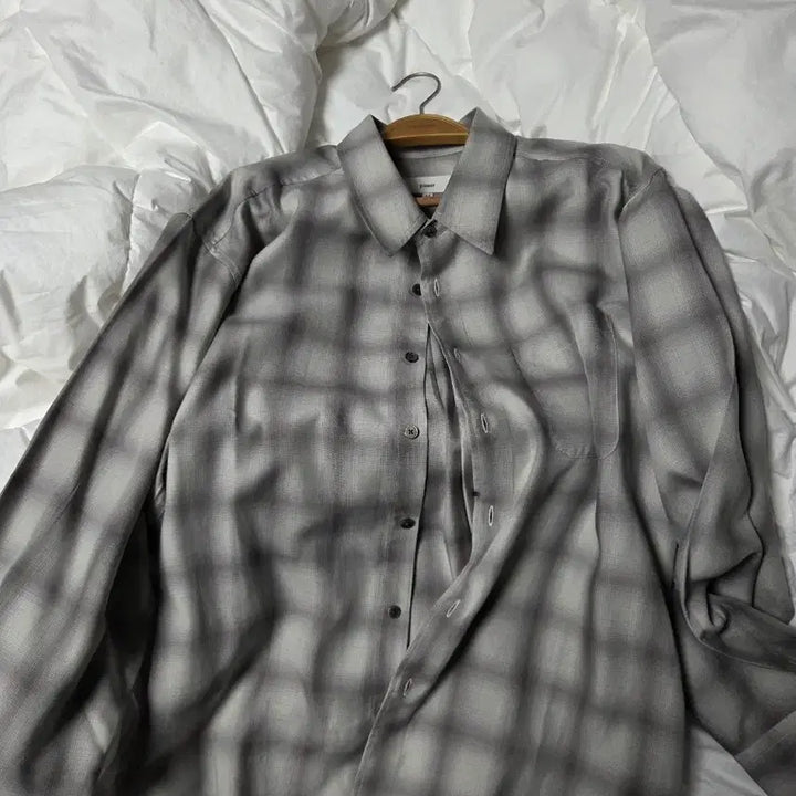 [BUNJANG] PASSER Daily Check Shirt M Grey / 파세르 데일리 체크셔츠 M 그레이