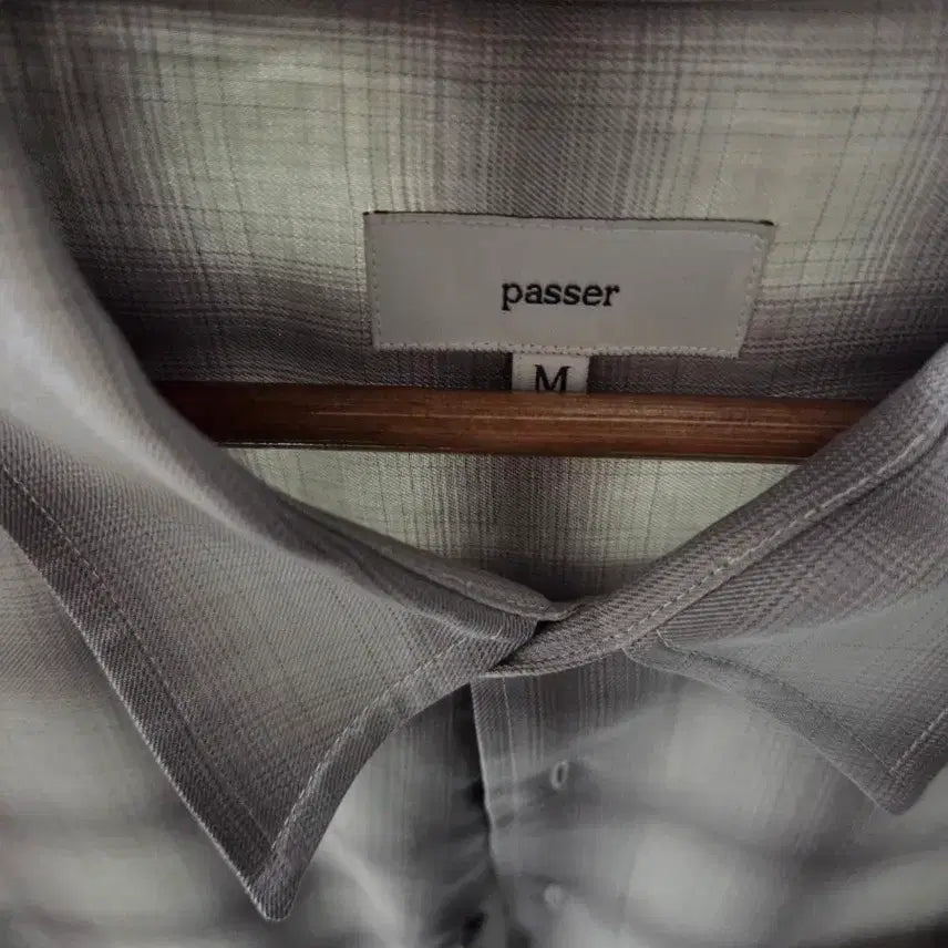[BUNJANG] PASSER Daily Check Shirt M Grey / 파세르 데일리 체크셔츠 M 그레이