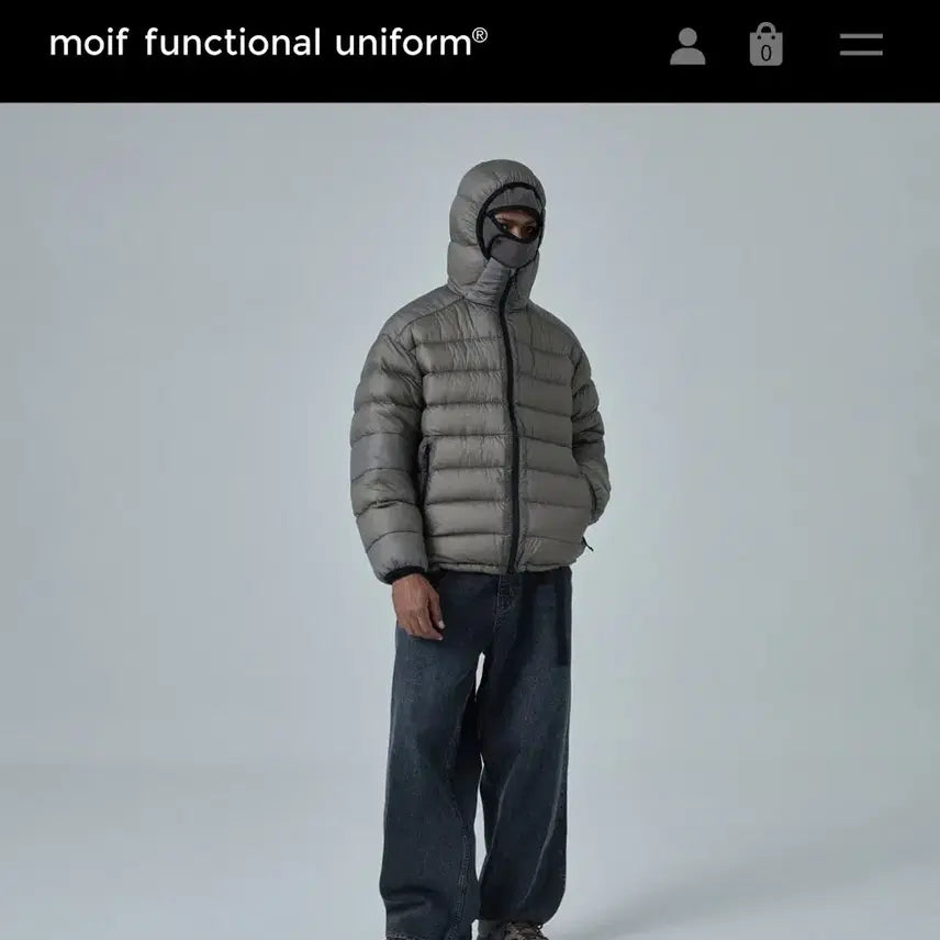 [BUNJANG] Moif Helium Hooded Down Jacket Shear Olive / [2] 모이프 헬리움 후디드 다운 자켓 쉬어 올리브 2