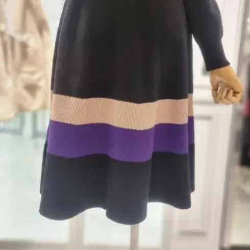 [BUNJANG] Satin Stripe Dress (Size 55) / 사틴 스트라이프 원피스(55)