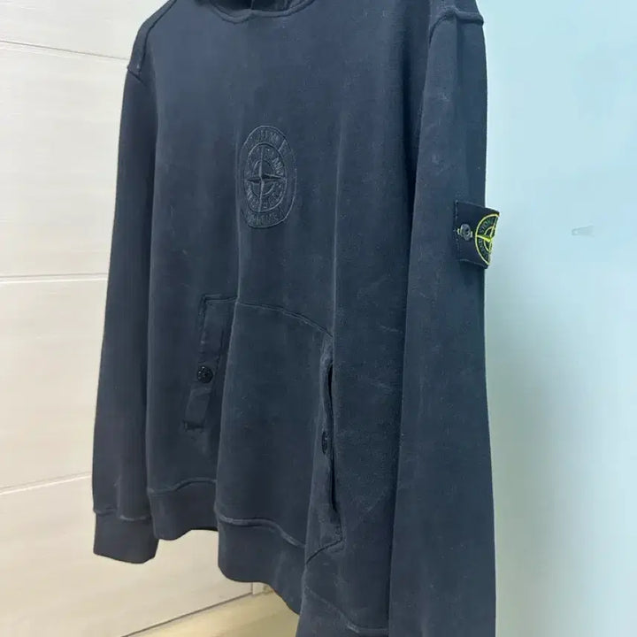 [BUNJANG] Supreme Stone Island Hoodie Black L Size / 스톤아일랜드X슈프림 콜라보 후드 블랙 L 사이즈