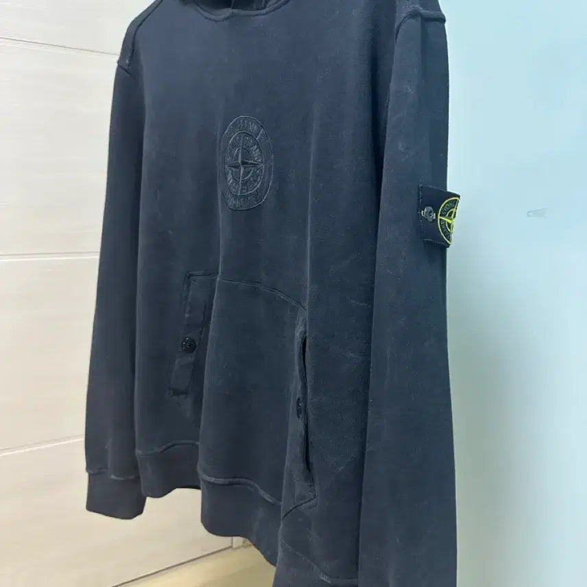 [BUNJANG] Supreme Stone Island Hoodie Black L Size / 스톤아일랜드X슈프림 콜라보 후드 블랙 L 사이즈