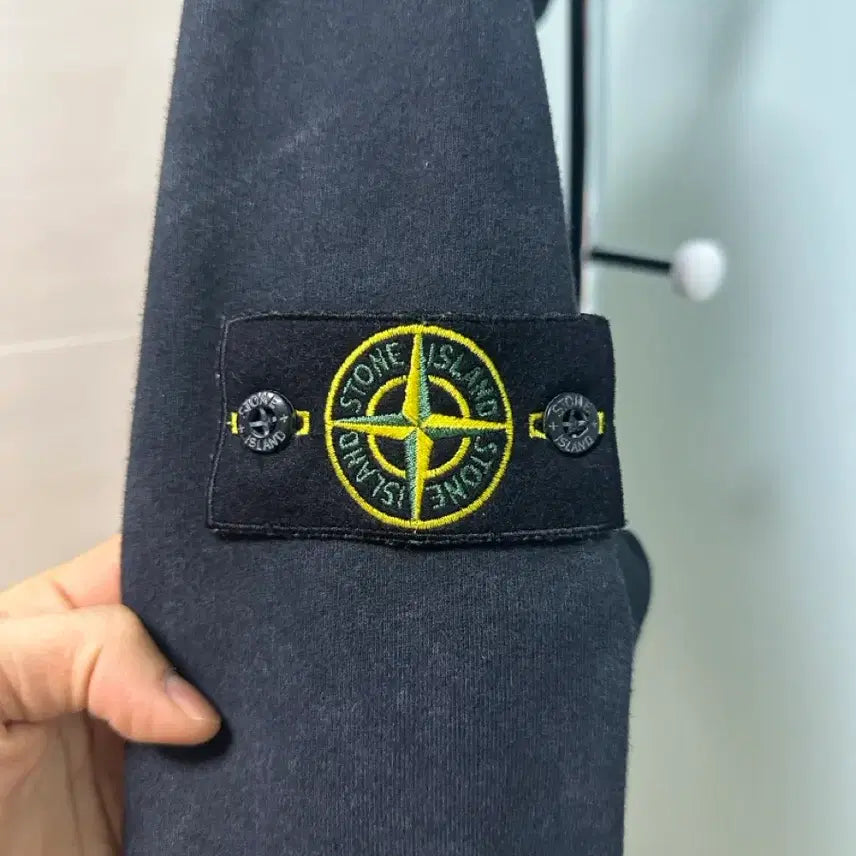 [BUNJANG] Supreme Stone Island Hoodie Black L Size / 스톤아일랜드X슈프림 콜라보 후드 블랙 L 사이즈