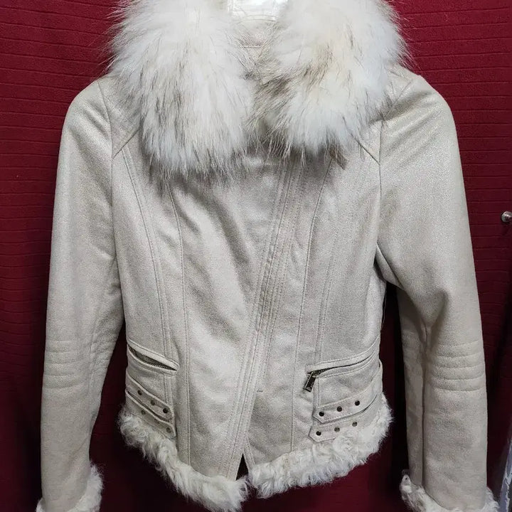 [BUNJANG] GGPX Ivory Fur Trimmed Rider Jacket / GGPX 퍼 트리밍 라이더 자켓  /5