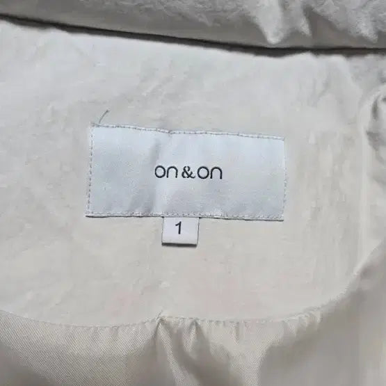 [BUNJANG] On&On Fox Fur Goose Down Padded Jacket Beige (Size 55) / 온앤온 폭스퍼 구스다운 패딩 베이지 55