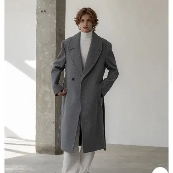 [BUNJANG] DECOROSO Gray Long Coat / DECOROSO 회색 롱코트