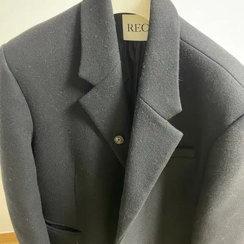 [BUNJANG] RECTO 23FW Wool Blend Oversized Single Coat / 렉토 23fw 울 블렌드 오버사이즈 싱글 코트