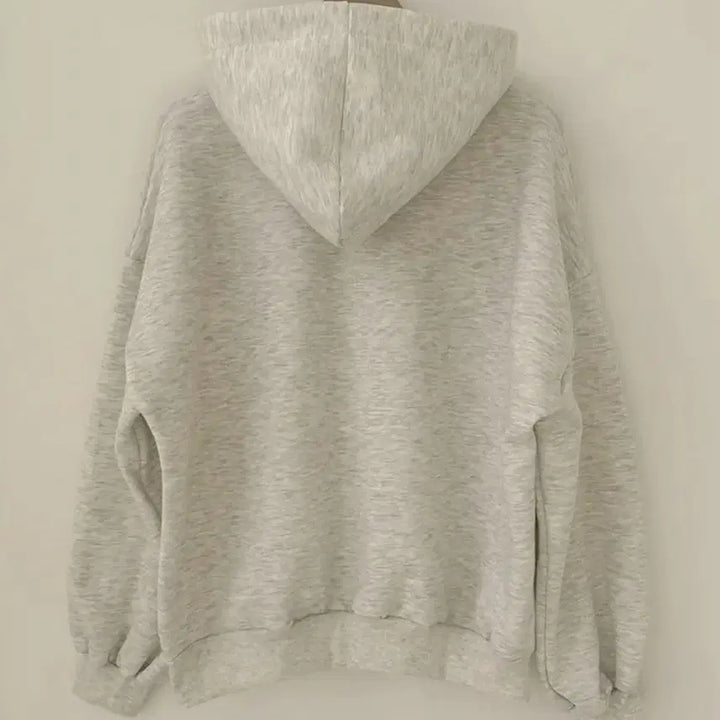 [BUNJANG] Ably Fleece Lined Half Zip Hoodie / 에이블리 반집업 기모 후드티