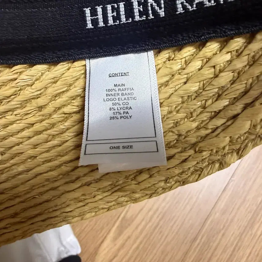 [BUNJANG] Helen Kaminski Bianca Natural Sun Cap Hat / 헬렌카민스키 비앙카 네추럴 썬캡 모자 블랙로고