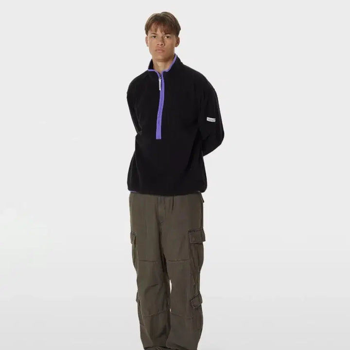 [BUNJANG] thisisneverthat Half Zip Fleece Black S / (새상품) 디스이즈네버댓 하프 집 플리스 블랙 S