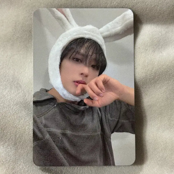 [BUNJANG] DKB D1 Emotion JJMuse Rabbit Hat + POB Photocard / 다크비 디원 이모션 제이제이뮤즈 토끼모자 + 섹시 버전 미공포 특전 포카
