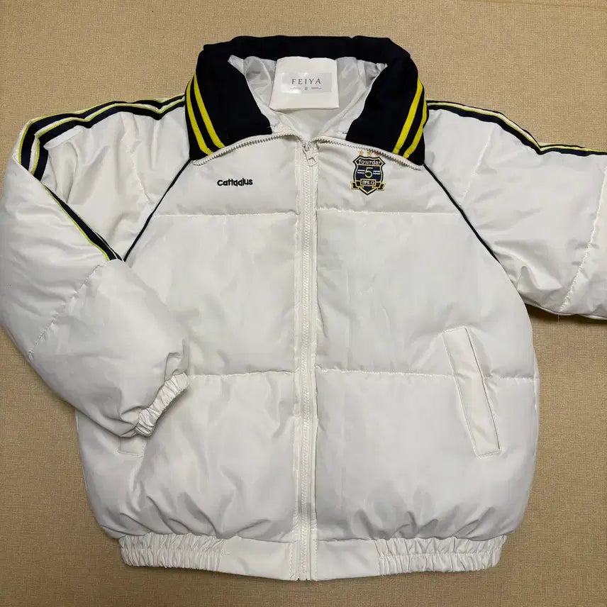 [BUNJANG] Ivory High Neck Oversized Padded Jacket / 여성 아이보리 하이넥 오버핏 패딩