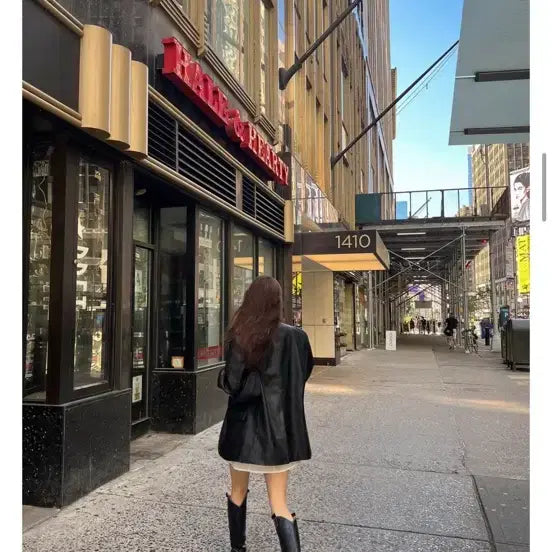 [BUNJANG] Liverary Blazer Leather Jacket / 리브어리 블레이저 레더 자켓