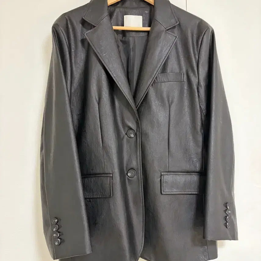 [BUNJANG] Liverary Blazer Leather Jacket / 리브어리 블레이저 레더 자켓