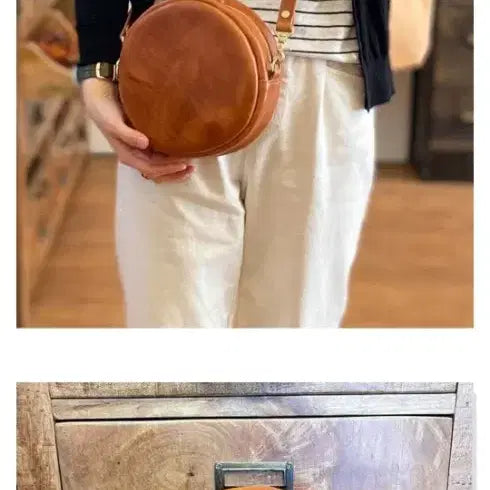[BUNJANG] Crema Leather Shoulder Bag / 크레마 가죽 팥빵 숄더백