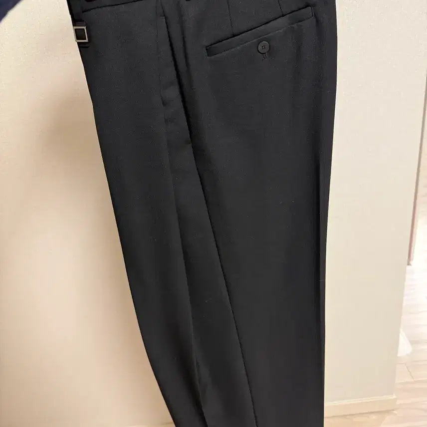 [BUNJANG] Wooyoungmi 24SS Two-Tuck Black Wool Wide Pants Size 48 / 우영미 24ss 투턱 블랙울와이드 팬츠 48사이즈