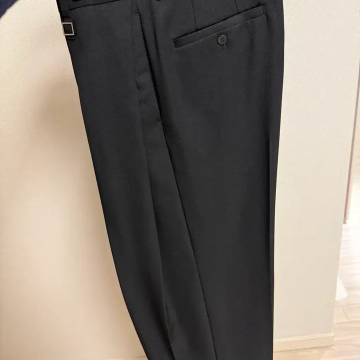 [BUNJANG] Wooyoungmi 24SS Two-Tuck Black Wool Wide Pants Size 48 / 우영미 24ss 투턱 블랙울와이드 팬츠 48사이즈