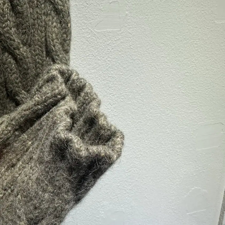 [BUNJANG] Polo Jeans Co. Wool-Alpaca Cable Knit Zip-up Jacket / 무료배송 폴로진스 울78 알파카22 케이블 니트집업 남성 L